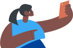 Mulher gravando vídeo